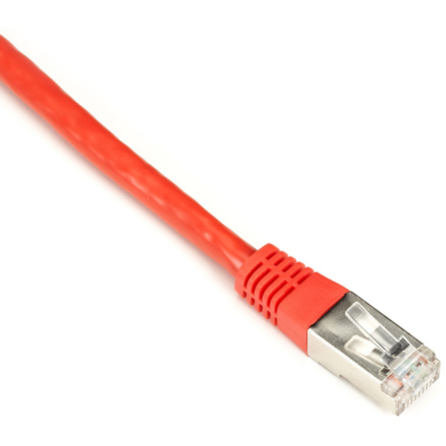 Black Box CAT6 250-MHz Stranded Patch Cable Slim Molded Boot - S/FTP, CM PVC, Red, 3FT