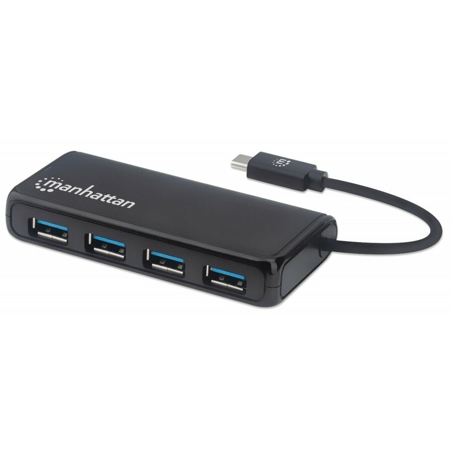 USB-C Dock/Hub, Ports (4): USB-A (x4), 5 Gbps (USB 3.2 Gen1 aka USB 3.0), External Power Supply Not Needed, Universal for all devices, SuperSpeed USB, Black, Three Year Warranty, Equivalent to HB30CM4AB