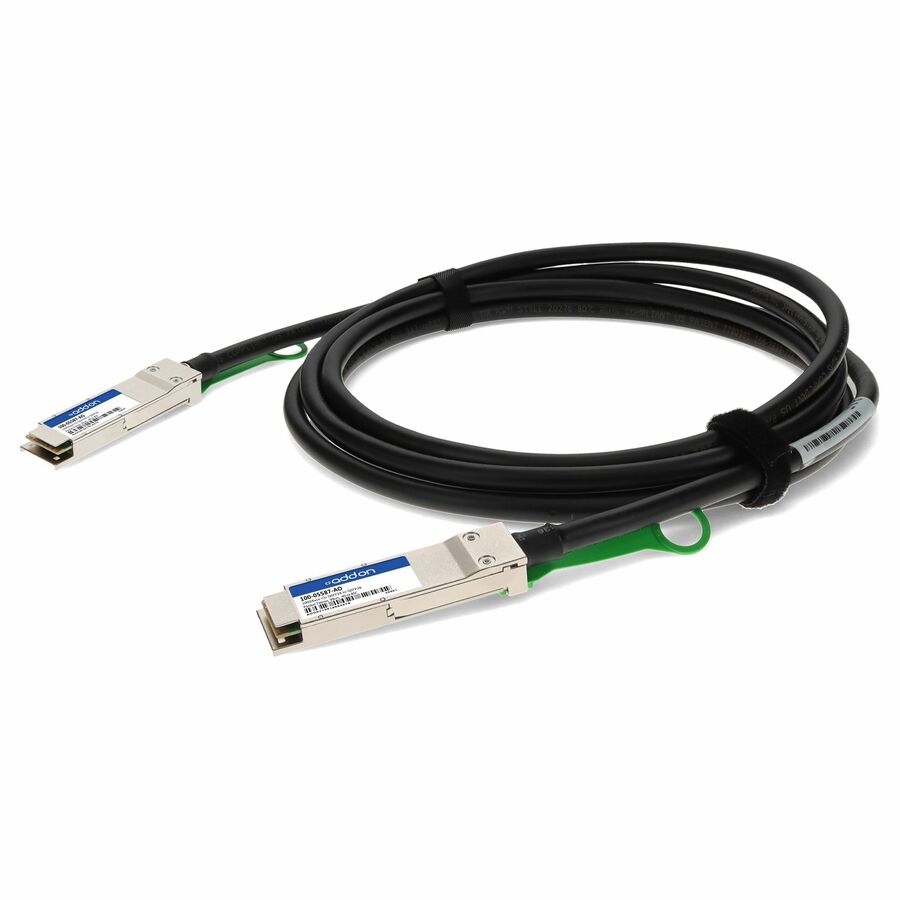 AddOn Calix® Compatible TAA Compliant 100GBase-CU QSFP28 to QSFP28 Direct Attach Cable (Passive Twinax, 50cm, 30AWG, -40 to 85C)