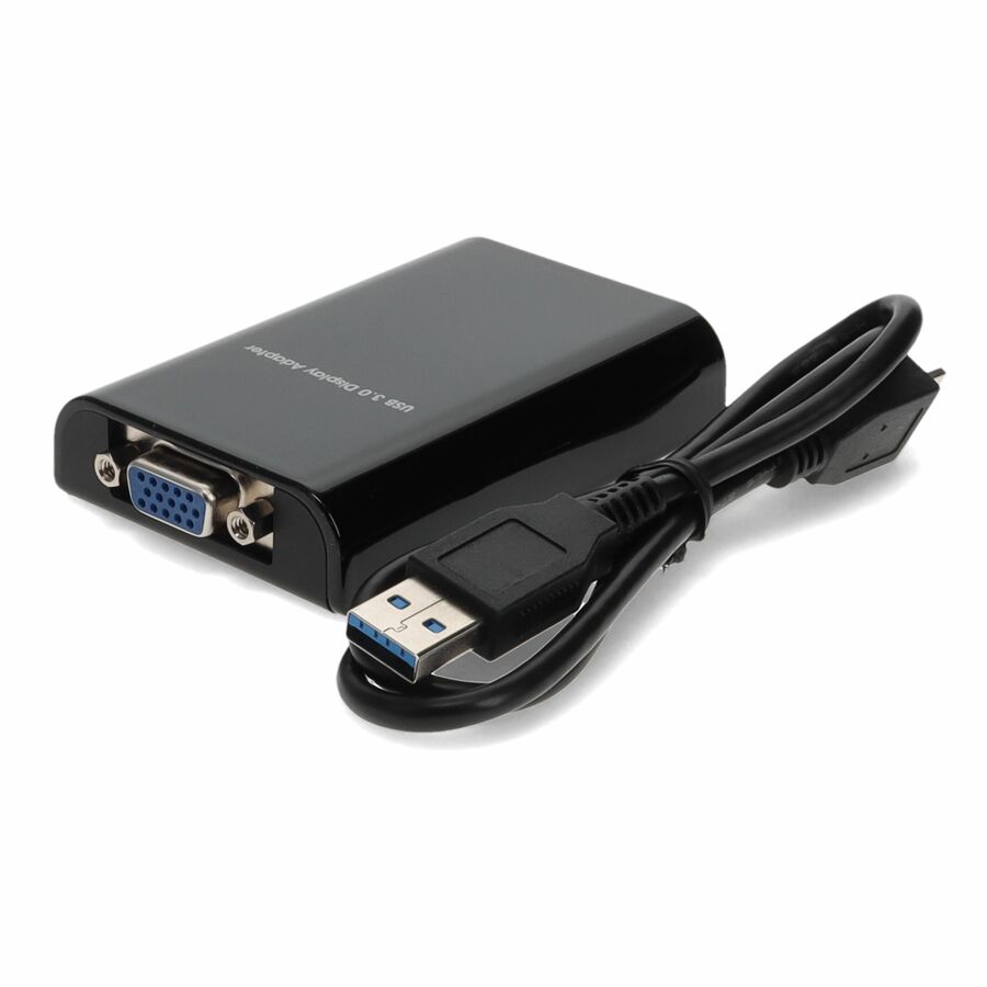 AddOn USB A 3.0 Male to VGA Female Blue Adapter (USB A 2.0 or lower will result in the resolution being capped at 800x600)