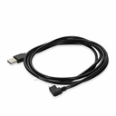 AddOn 6ft USB A 2.0 Male to Micro-USB B 2.0 Left-Angle Male Black Cable