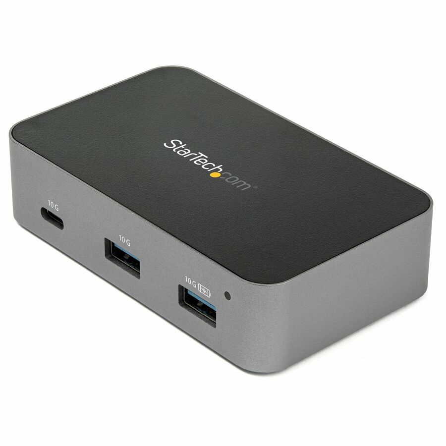StarTech 3 Port USB C 3.2 Gen 2 Hub with Ethernet Adapter, 10Gbps USB Type C to 2x USB-A 1x USB-C, Powered Hub w/ Fast Charging, TAA