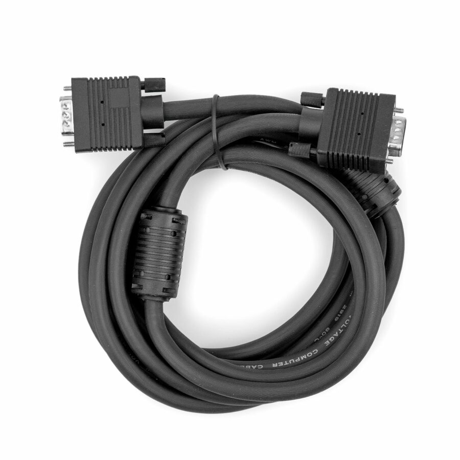 Rocstor Premium High-Resolution SVGA - VGA Monitor cable - HD-15 (M) - HD-15 (M) - 3m - For Monitor, Projector, TV - Extension Cable - 6ft - 1 x HD-15 Male Video - 1 x HD-15 Male Video CABLE HD15 - 10 ft - Black