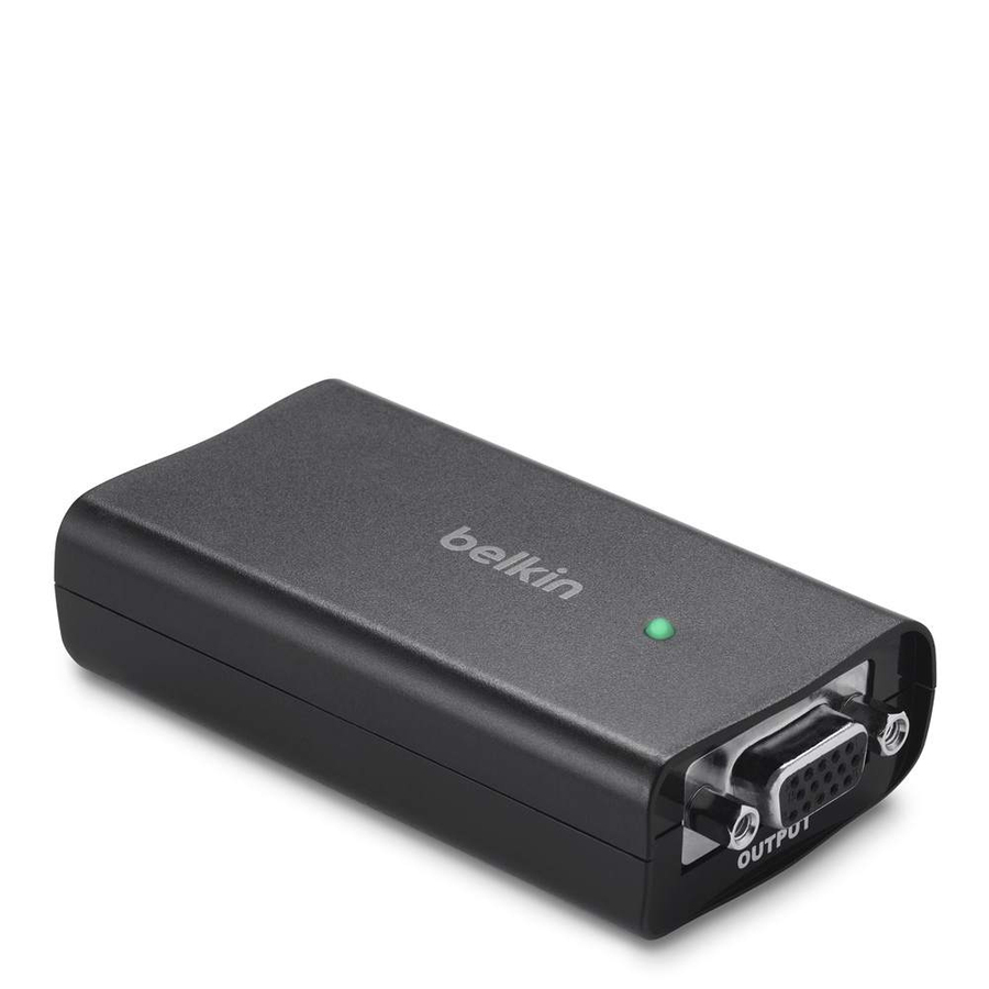 Belkin HDMI to VGA + 3.5mm Audio Adapter Video Converter - Black - 1 x HDMI (Type A) Digital Audio/Video - 1 x HD-15 Female VGA, 1 x Mini-phone Stereo Audio - 1920 x 1080 Supported - Black