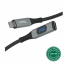 Plugable USB C Extension Cable 3.3 Ft, Digital Power Meter Tester for Monitoring USB-C Connections