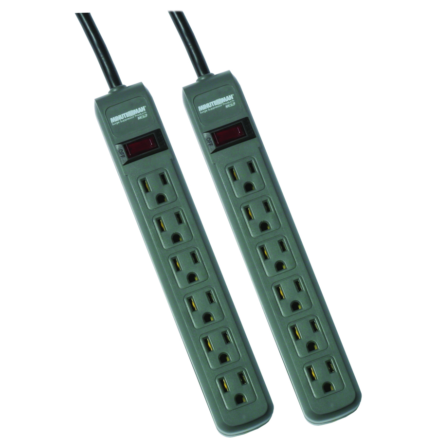 Minuteman MMS Series 6 Outlet Surge Suppressor Twin Pack - Receptacles: 6 - 241J