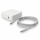 AddOn 6ft Apple Computer MRW22LLA Compatible 60W 20V at 4.25A White USB-C Laptop Power Adapter and Cable