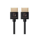 Monoprice Ultra Slim Series High Speed HDMI Cable, 6ft Black
