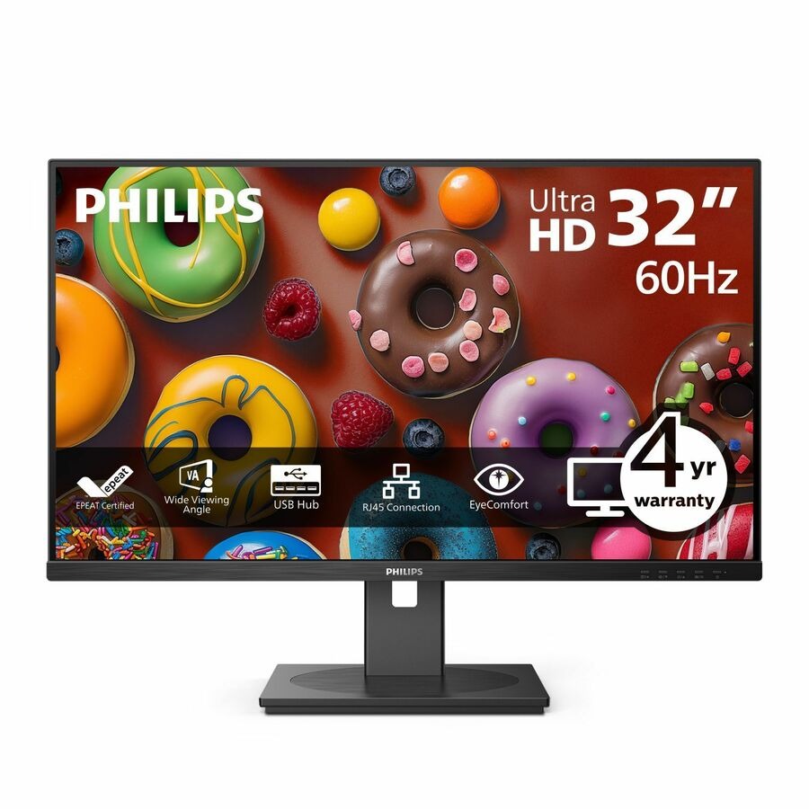 Philips 32B1U3900 32" Class 4K UHD LED Monitor - 16:9 - Textured Black