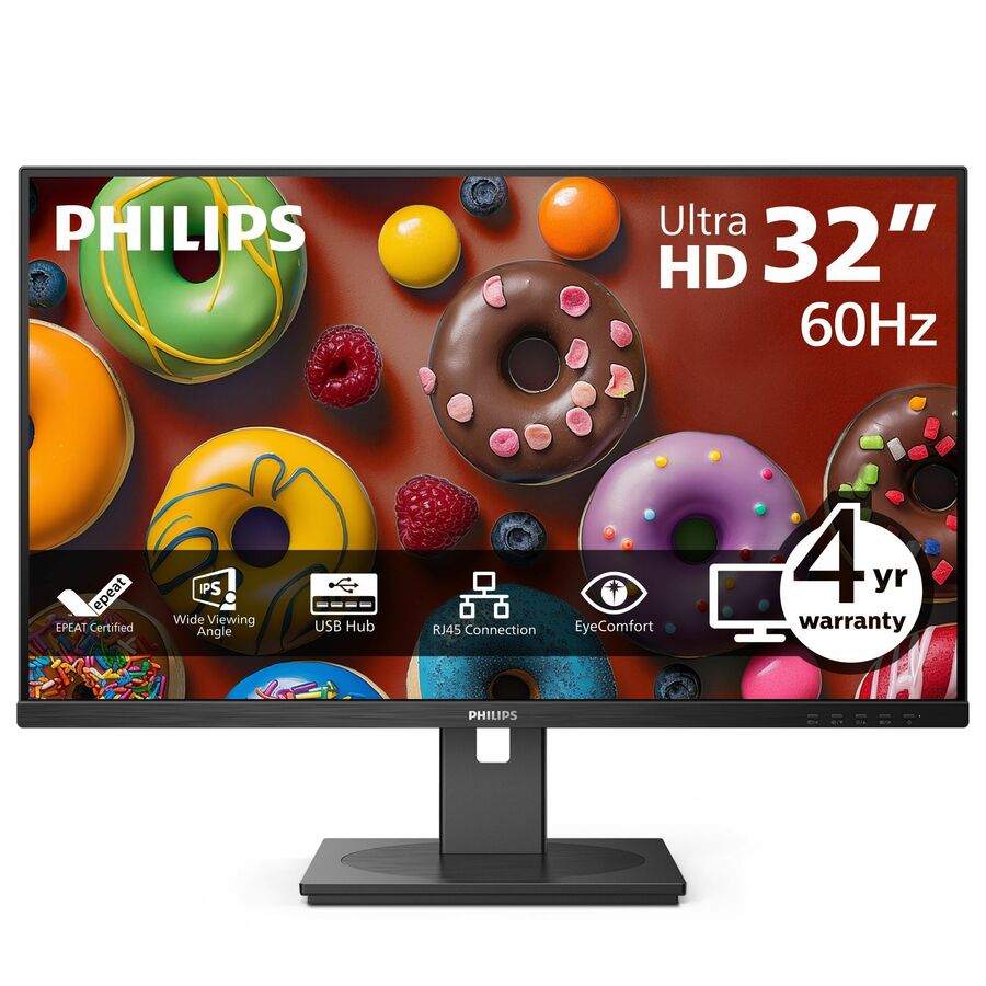 Philips 32B1U3900 32" Class 4K UHD LED Monitor - 16:9 - Textured Black
