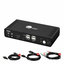 SIIG 2 Port 4K60Hz HDMI 18Gbps Video Console KVM Switch with USB 2.0