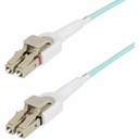 StarTech.com 5m (16.4ft) LC to LC (UPC) OM4 Switchable Fiber Optic Cable 50/125, 100G, Toolless Polarity Switching, LSZH Fiber Jumper Cord - 5m (16.4ft) OM4 Switchable LC/LC-UPC Fiber Cable; Toolless Polarity Switching; 10/40/100Gbps Full Duplex; 50/125µm; Bandwidth: 4700MHz.km at 850nm; Bend Radius: 6cm (loaded)/3cm (unloaded); OD: 3mm; Jacket: LSZH; Temp Range: -20 to 60C (-4 to 140F)