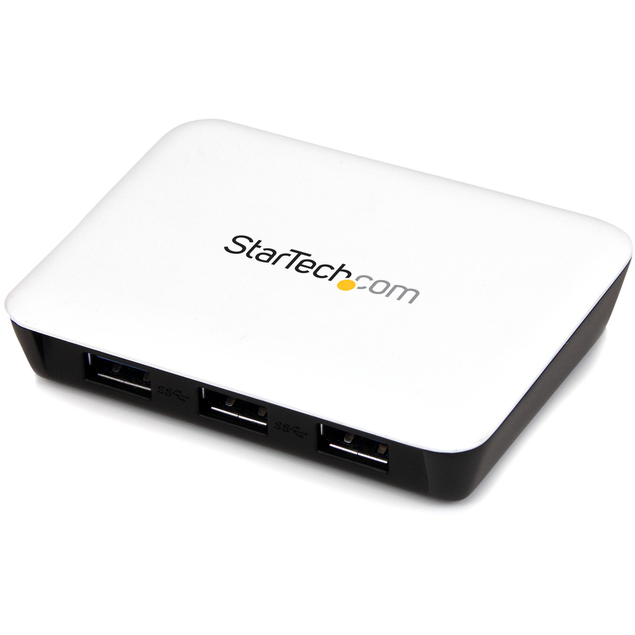 StarTech USB 3.0 to Gigabit Ethernet NIC Network Adapter with 3 Port Hub - White