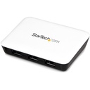 StarTech USB 3.0 to Gigabit Ethernet NIC Network Adapter with 3 Port Hub - White