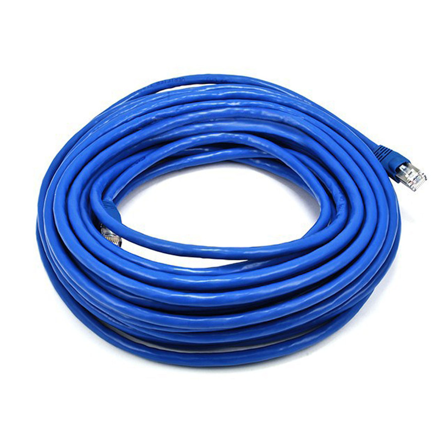 Monoprice Cat6A 26AWG STP Ethernet Network Patch Cable, 50ft Blue