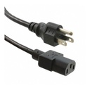 Unirise Standard Power Cord - For Desktop Computer, Monitor - 125 V AC / 15 A - Black - 3 ft Cord Length - NEMA 5-15P / IEC 60320 C13