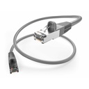 Unirise Cat.5e Patch Network Cable - 1 ft Category 5e Network Cable for Network Device - First End: 1 x RJ-45 Network - Male - Second End: 1 x RJ-45 Network - Male - Patch Cable - Shielding - Gray