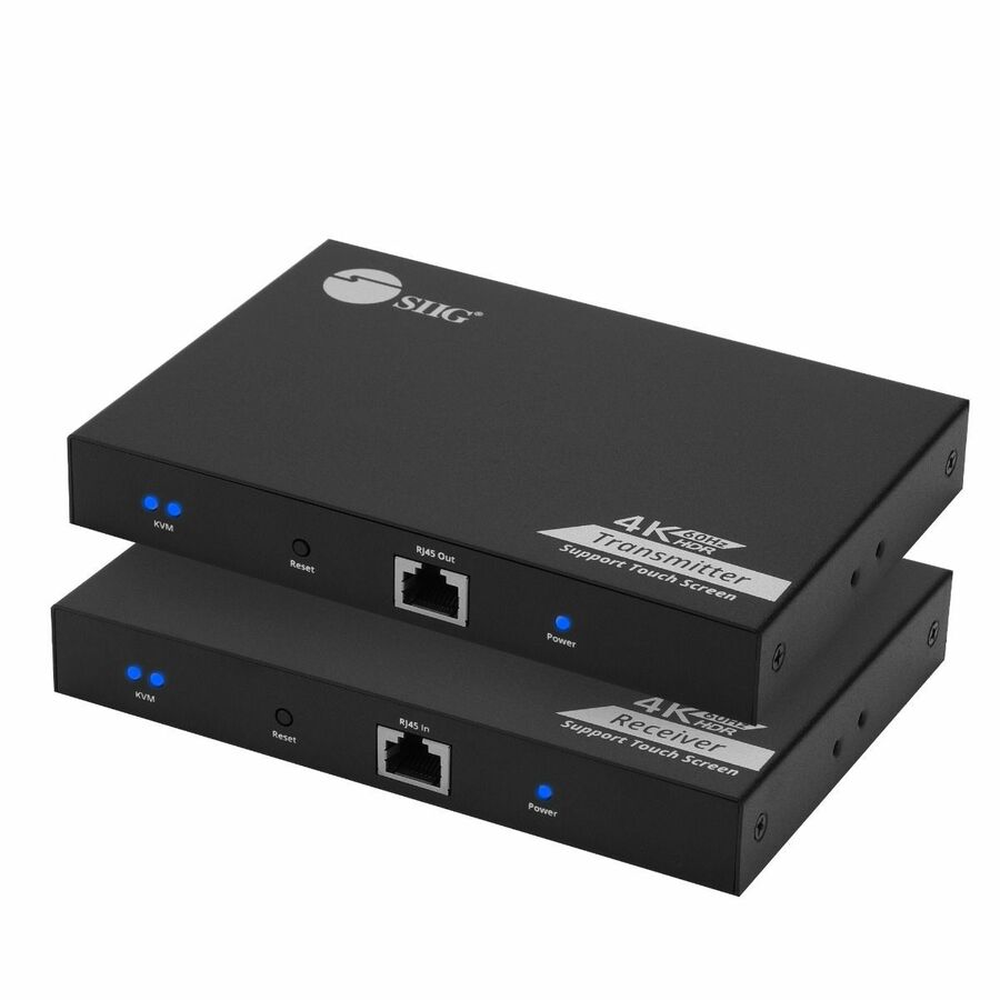 SIIG 4K 60Hz HDR HDMI KVM Over Cat6 Extender with S/PDIF & Touch Screen Support