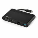 StarTech USB C Multiport Adapter with HDMI, VGA, Gb Ethernet & USB - USB C to 4K HDMI or 1080p VGA Adapter Mini Dock Hub - Travel Dock