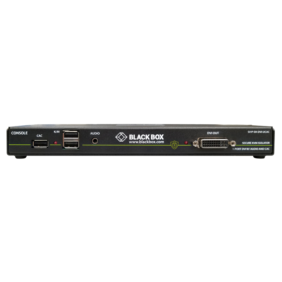 Black Box Secure NIAP 3.0 Single-Head DVI-I USB KVM Defender with CAC