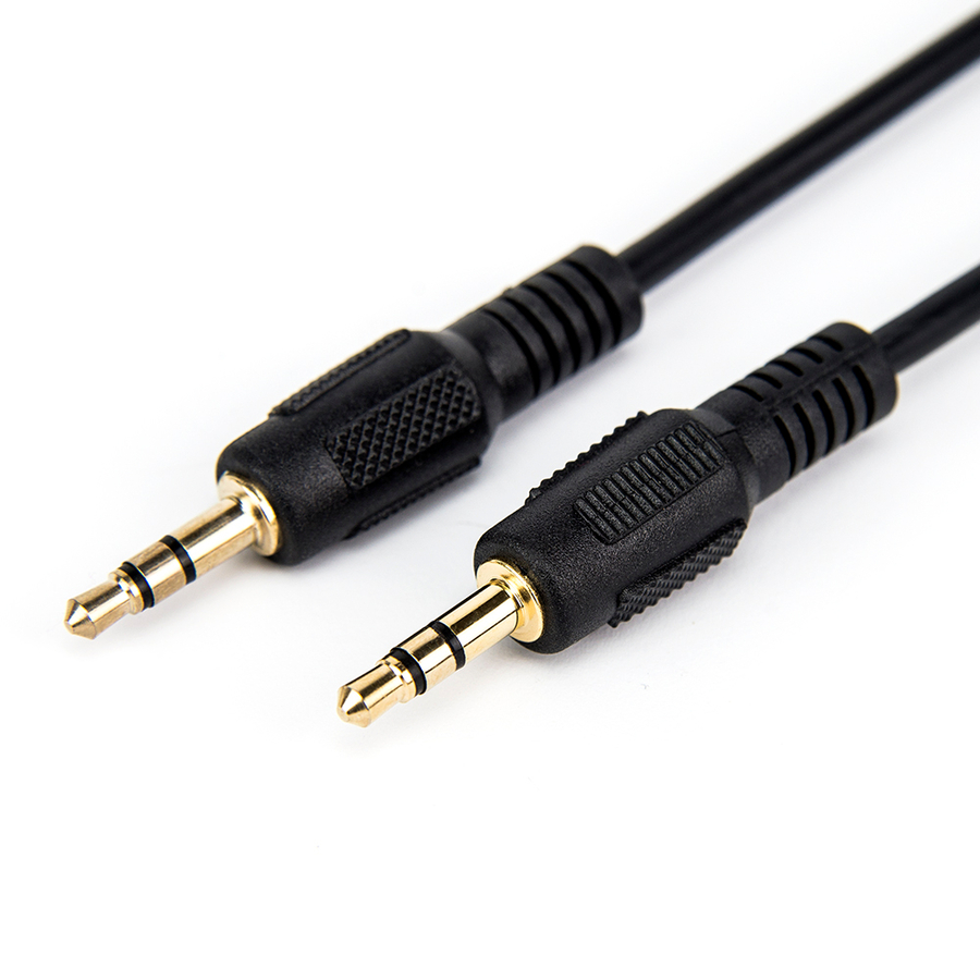 Rocstor Premium Slim 3.5mm Stereo Audio Cable 10 ft - M/M - Mini-phone Male Stereo Audio - Mini-phone Male Stereo Audio Male to Male- 2m - Black - For Smartphone, Mobile Phones, iPhone (with Headphone Jack), iPod AND MP3 PLAYER