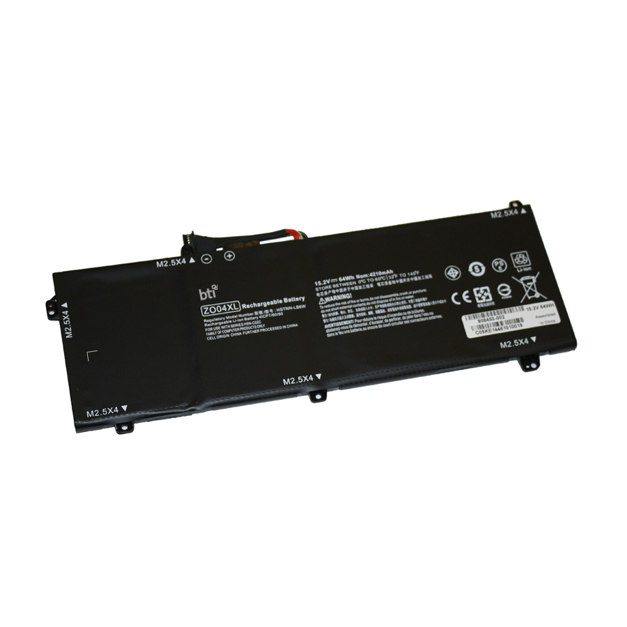 BTI 808450-002-BTI 15.2V 64WHR LI-ION BATTERY 808396-421, HSTNN-C88C, ZO04XL, 808450-001, HSTNN-CS8C, 808450-002, HSTNN-LB6W, ZO04 ZBOOK STUDIO G3, ZBOOK STUDIO G3 MOBILE WORKSTATION, ZBOOK STUDIO G4, ZBOOK STUDIO G4 MOBILE WORKSTATION
