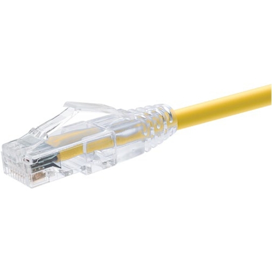 Unirise ClearFit Cat.6 UTP Patch Network Cable - 25 ft Category 6 Network Cable for Network Device - First End: 1 x RJ-45 Network - Male - Second End: 1 x RJ-45 Network - Male - Patch Cable - Gold Plated Contact - Yellow