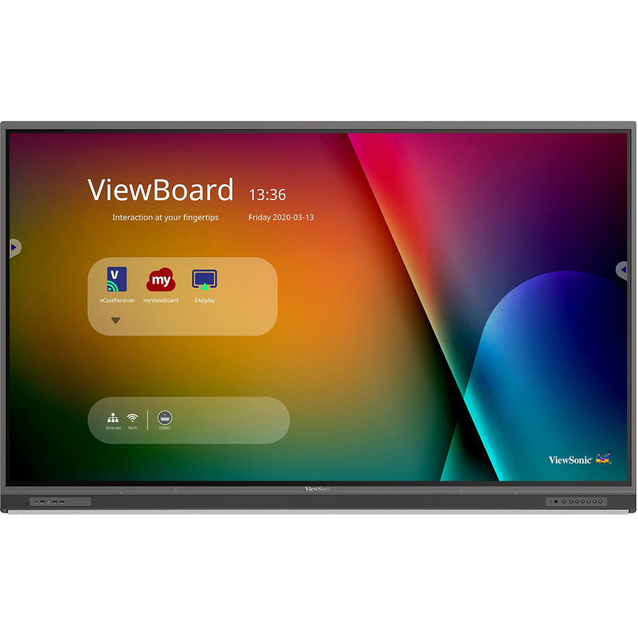 ViewSonic IFP8652-1C 86 Inch 4K Ultra HD Interactive Flat Panel Display with Integrated Microphone and USB-C - ViewBoard IFP8652-1C - 4K UHD Interactive Display with Integrated Software, 65W USB C, RJ45 - 400 cd/m2 - 86"