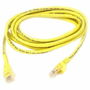Belkin Cat.6 UTP Patch Cable - RJ-45 Male Network - RJ-45 Male Network - 6" - Yellow