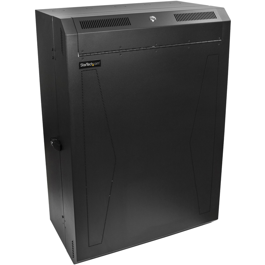 StarTech 8U 19" Vertical Wall Mount Server Rack Cabinet Enclosure - Low Profile (15") - 30" Deep Locking w/2U for Network IT Equipment