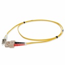 AddOn 1m SC to LC Yellow OM4 Duplex OFNP (Plenum-Rated) Fiber Patch Cable