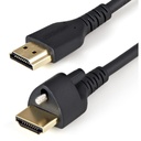 StarTech 1m(3ft) HDMI Cable with Locking Screw, 4K 60Hz HDR High Speed HDMI 2.0 Cable with Ethernet, Secure Locking Connector, M/M