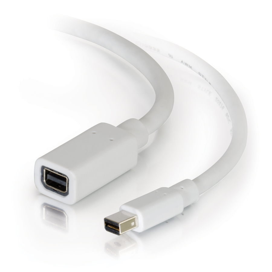 C2G 6ft Mini DisplayPort Extension Cable M/F - White