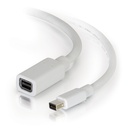 C2G 6ft Mini DisplayPort Extension Cable M/F - White