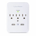 CyberPower CSP300WUR1 Professional 3 - Outlet Surge with 600 J