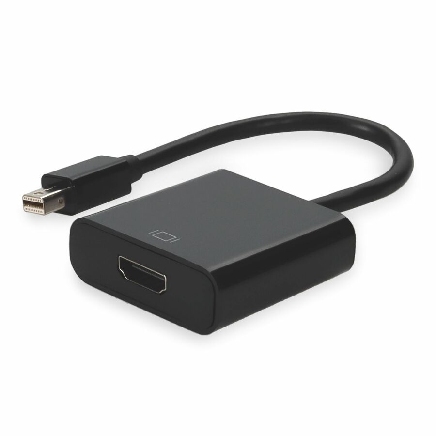 AddOn 8in Mini-DisplayPort (Male) to HDMI (Female) Black Adapter, 4K 30Hz