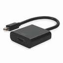 AddOn 8in Mini-DisplayPort (Male) to HDMI (Female) Black Adapter, 4K 30Hz