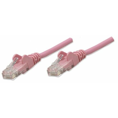 Intellinet Network Solutions Cat6 UTP Network Patch Cable, 7 ft (2.0 m), Pink