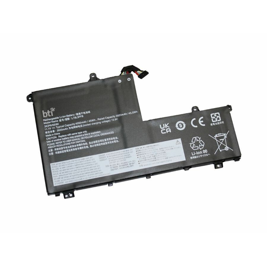 BTI L19L3PF8-BTI 11.1V 43.5WHR LI-ION BATTERY 5B10V25237, 5B10V25238, 5B10V25251, 5B10W67255, 5B10W67347, 5B10W67364, 5B10X55569, 5B10X55570, 5B10X55572, L19C3PF1, L19C3PF9, L19D3PF1, L19L3PF8, L19M3PF1, L19M3PF9, SB10V25236, SB10V25242, SB10V25248, SB10W67411, SB10X55573