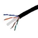 Monoprice Bulk Cat6 23AWG Solid UTP Riser-Rated (CMR) Ethernet Network Cable, 1000ft Black
