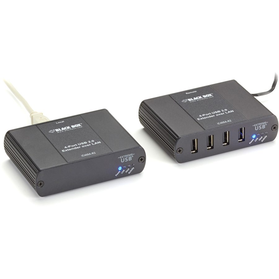 Black Box USB 2.0 Extender - CATx/LAN, 4-Port