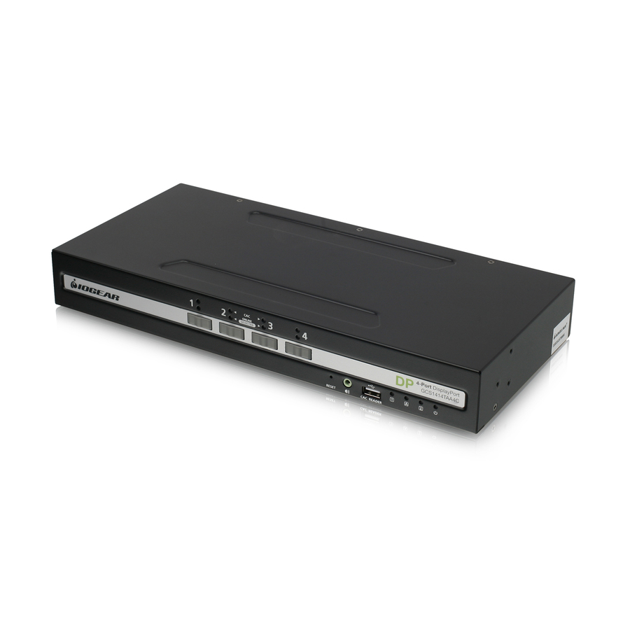 IOGEAR 4-Port Single View DisplayPort KVM Switch w/Audio and CAC support