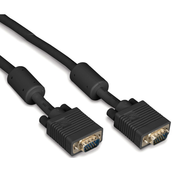 Black Box VGA Video Cable Ferrite Core - Male/Male, Black, 5-ft. (1.5-m)