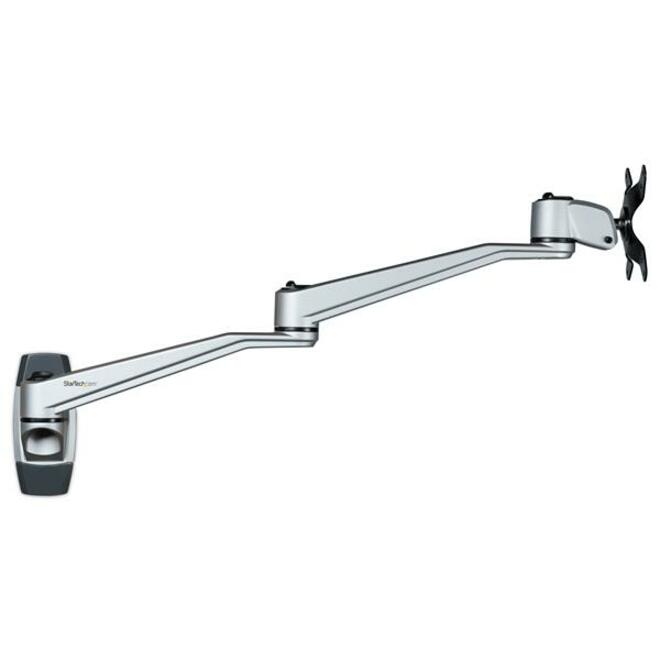 StarTech Wall Mount Monitor Arm, Articulating/Adjustable Ergonomic VESA Monitor Arm (20" Long), Display up to 34" (30.9lb/14kg), TAA