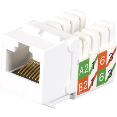 Black Box GigaTrue2 Network Connector - 25 - 1 x RJ-45 Network Female - White - TAA Compliant