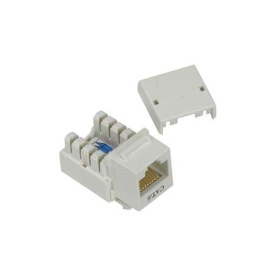 Unirise Cat6 Keystone Jack 110 Type Punch Down, White