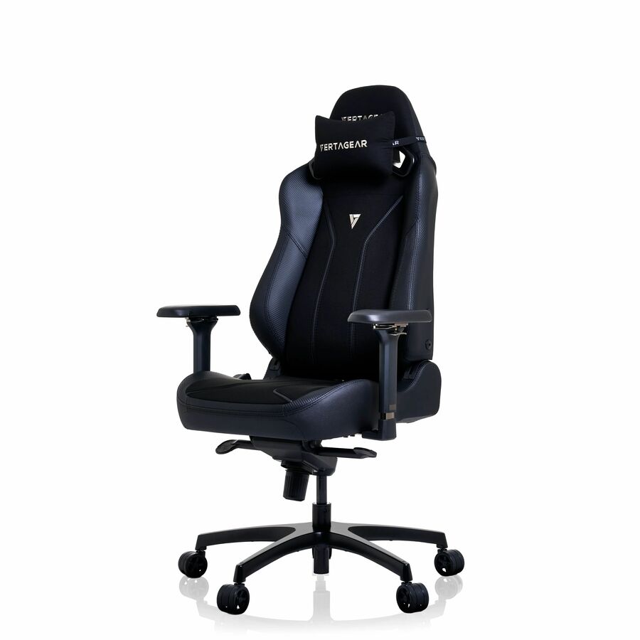 Vertagear S-Line VG-SL5800 Gaming Chair - Steel, Coffee Ground Fiber, Memory Foam, Ultra Premium High Resilience (UPHR) Foam, Synthetic Leather, Aluminum Alloy - Carbon Black