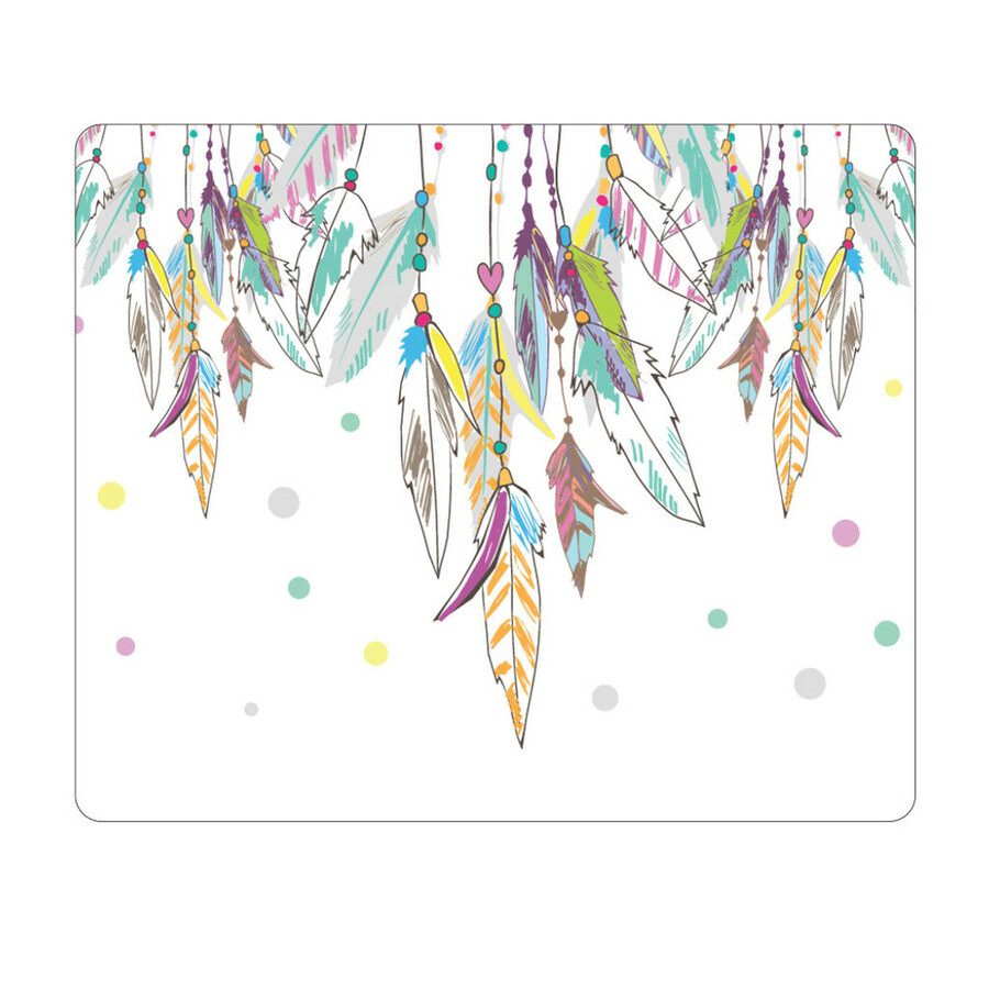 OTM Hipster Prints White Mouse Pad, Dream Catcher Color