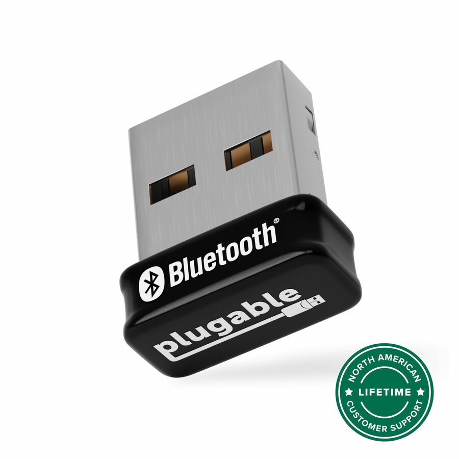 Plugable USB Bluetooth Adapter for PC, Bluetooth 5.0 Dongle, Compatible with Windows - Add 7 Devices: Headphones, Speakers, Keyboard, Mouse, Printer and More