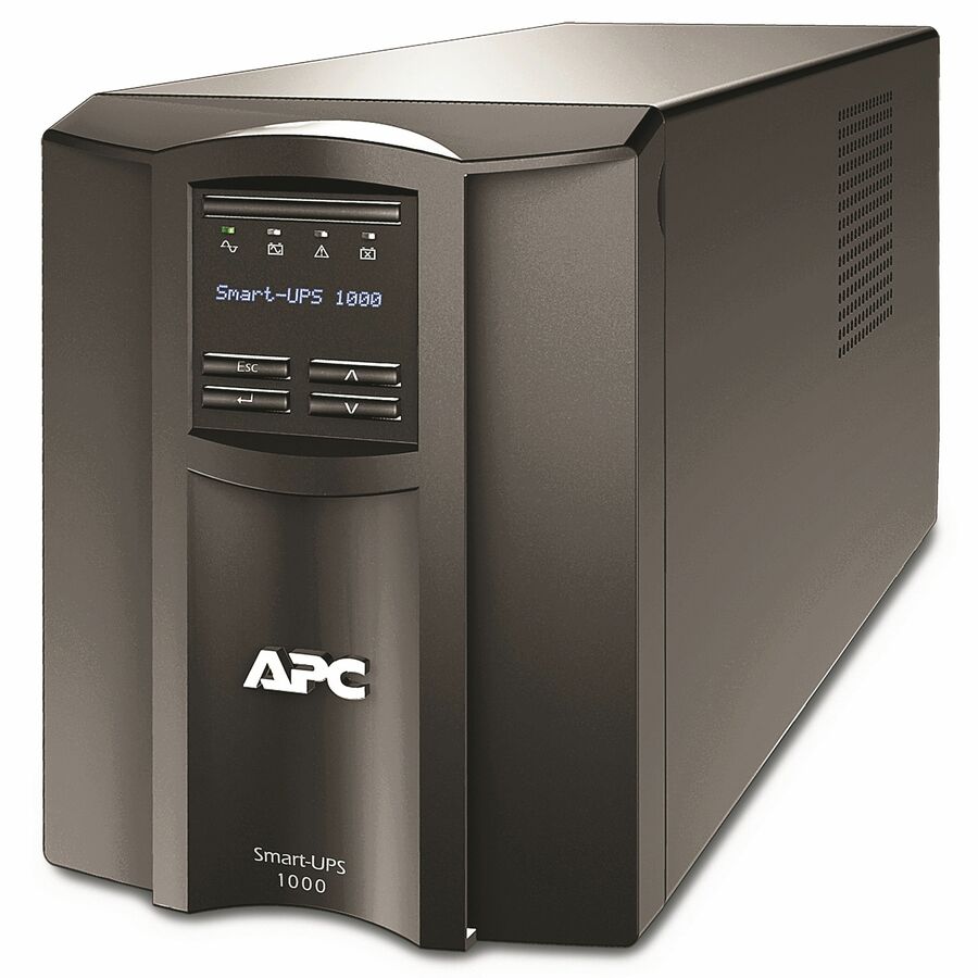 APC Smart-UPS, Line Interactive, 1000VA, Tower, 120V, 8x NEMA 5-15R outlets, SmartConnect Port+SmartSlot, AVR, LCD [TAA]